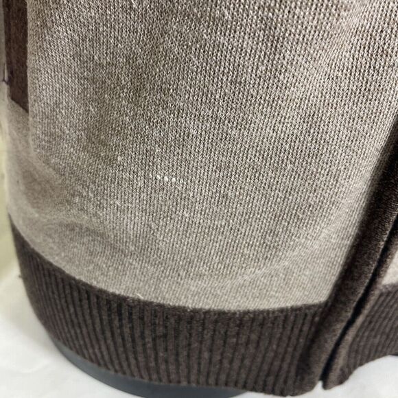Marx & Dutch Collection Men's Zip Front Cardigan Sweater Tan Brown Size Small - Picture 4 of 11